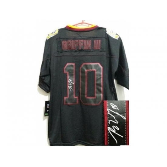 Nike Washington Redskins 10 Robert Griffin III Black Elite Light Out Signed NFL Jersey Nike Washington Redskins 10 Robert Griffin III Black Elite Light Out Signed NFL Jersey
