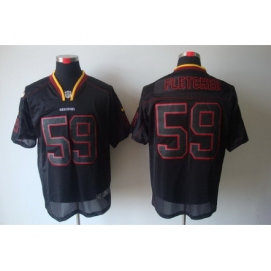 Nike Washington Redskins 59 London Fletcher Black Elite Lights Out NFL Jersey Nike Washington Redskins 59 London Fletcher Black Elite Lights Out NFL Jersey