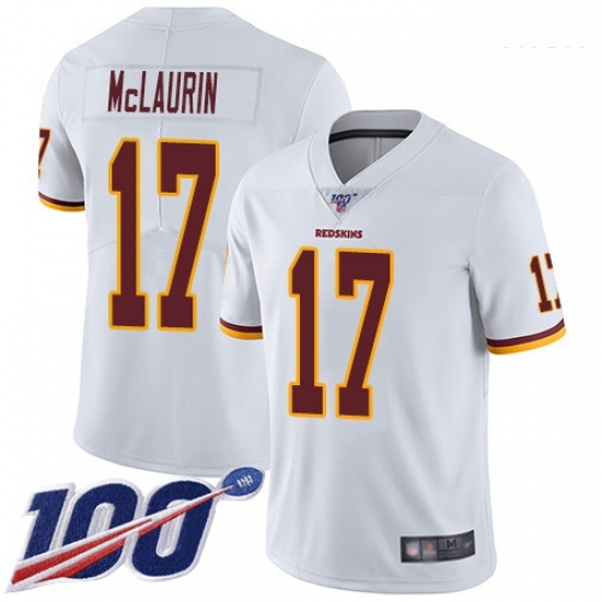 Redskins 17 Terry McLaurin White Men Stitched Football 100th Season Vapor Limited Jersey Redskins 17 Terry McLaurin White Men Stitched Football 100th Season Vapor Limited Jersey