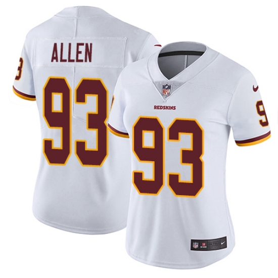 Nike Redskins #93 Jonathan Allen White Womens Stitched NFL Vapor Untouchable Limited Jersey Nike Redskins #93 Jonathan Allen White Womens Stitched NFL Vapor Untouchable Limited Jersey