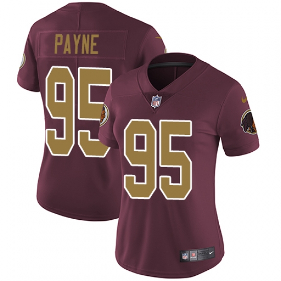 Nike Redskins #95 Da Ron Payne Burgundy Red Alternate Womens Stitched NFL Vapor Untouchable Limited Jersey Nike Redskins #95 Da Ron Payne Burgundy Red Alternate Womens Stitched NFL Vapor Untouchable Limited Jersey