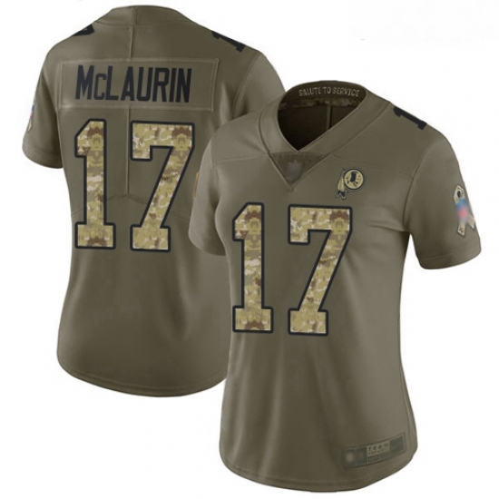 Redskins #17 Terry McLaurin Olive Camo Women Stitched Football Limited 2017 Salute to Service Jersey Redskins #17 Terry McLaurin Olive Camo Women Stitched Football Limited 2017 Salute to Service Jersey