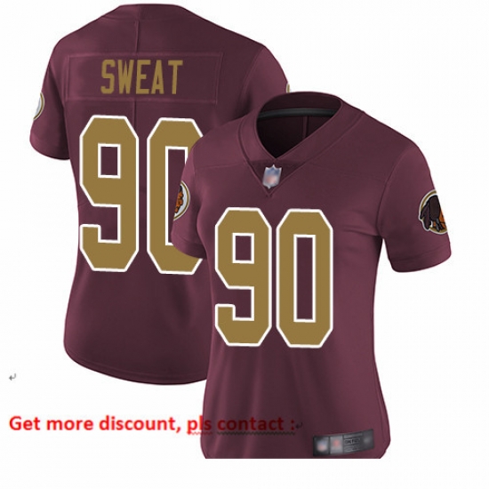 Redskins 90 Montez Sweat Burgundy Red Alternate Women Stitched Football Vapor Untouchable Limited Jersey Redskins 90 Montez Sweat Burgundy Red Alternate Women Stitched Football Vapor Untouchable Limited Jersey