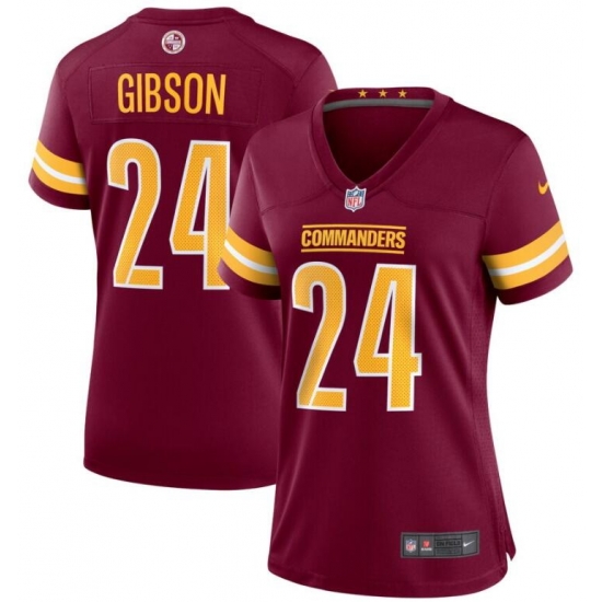 Women Washington Commanders 24 Antonio Gibson 2022 Burgundy Game Stitched Jersey Women Washington Commanders 24 Antonio Gibson 2022 Burgundy Game Stitched Jersey