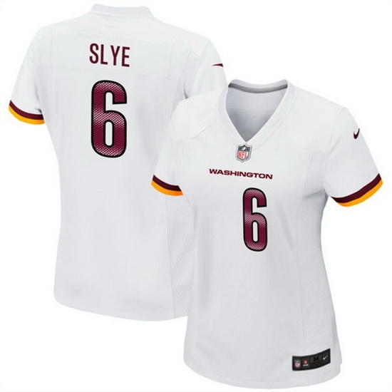 Women Washington Commanders 6 Joey Slye White Stitched Jersey Run Small Women Washington Commanders 6 Joey Slye White Stitched Jersey Run Small
