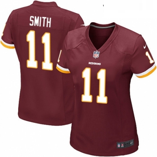Womens Nike Washington Redskins 11 Alex Smith Game Burgundy Red Team Color NFL Jersey Womens Nike Washington Redskins 11 Alex Smith Game Burgundy Red Team Color NFL Jersey