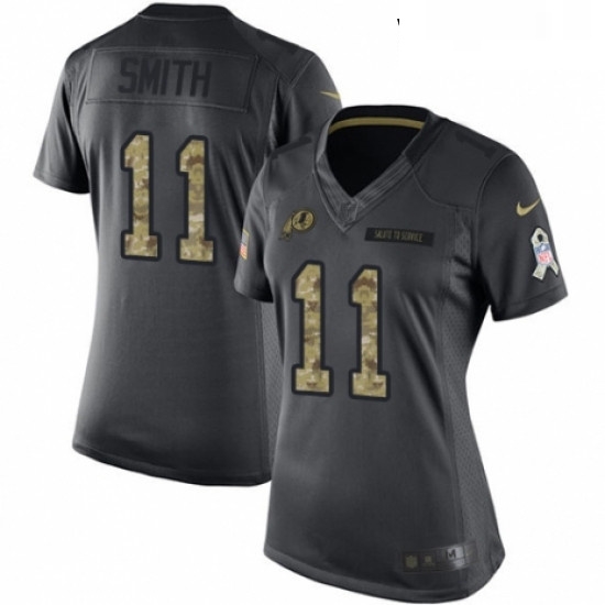 Womens Nike Washington Redskins 11 Alex Smith Limited Black 2016 Salute to Service NFL Jersey Womens Nike Washington Redskins 11 Alex Smith Limited Black 2016 Salute to Service NFL Jersey