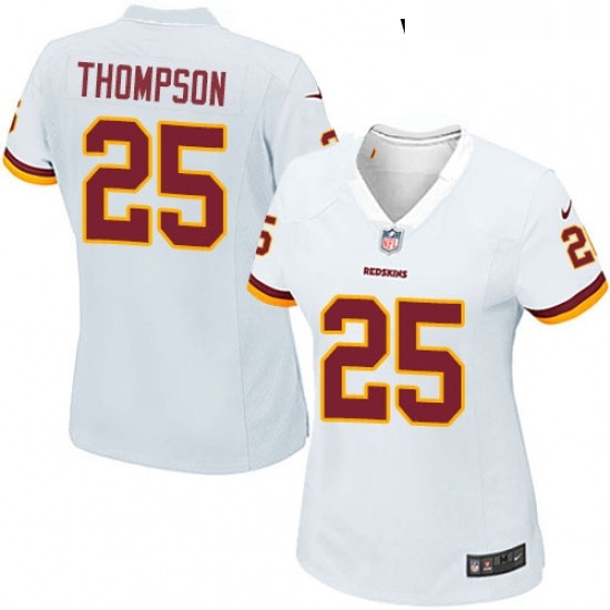 Womens Nike Washington Redskins 25 Chris Thompson Game White NFL Jersey Womens Nike Washington Redskins 25 Chris Thompson Game White NFL Jersey