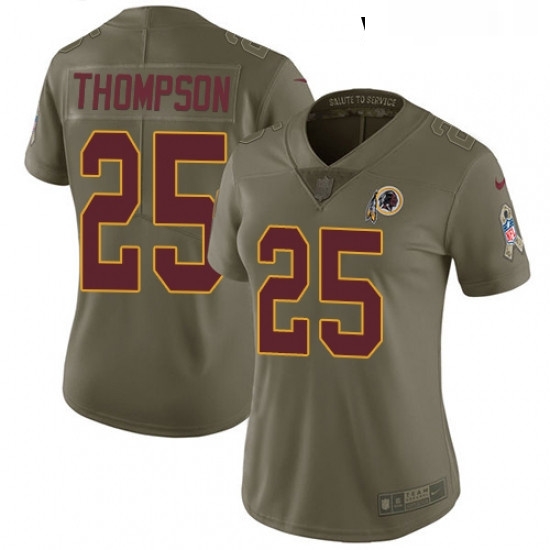Womens Nike Washington Redskins 25 Chris Thompson Limited Olive 2017 Salute to Service NFL Jersey Womens Nike Washington Redskins 25 Chris Thompson Limited Olive 2017 Salute to Service NFL Jersey