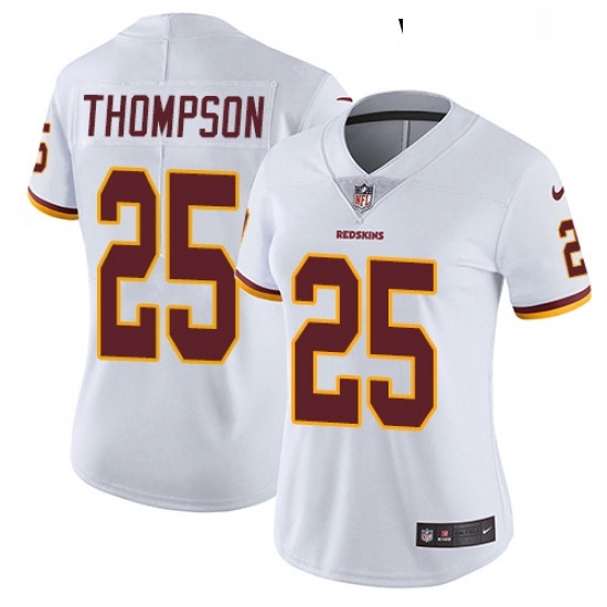 Womens Nike Washington Redskins 25 Chris Thompson White Vapor Untouchable Limited Player NFL Jersey Womens Nike Washington Redskins 25 Chris Thompson White Vapor Untouchable Limited Player NFL Jersey