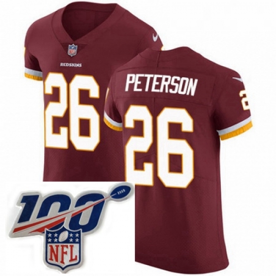 Womens Nike Washington Redskins 26 Adrian Peterson Burgundy Red Gold Number Alternate 80TH Anniversary Vapor Untouchable Limited Stitched 100th anniversary Womens Nike Washington Redskins 26 Adrian Peterson Burgundy Red Gold Number Alternate 80TH Anniversary Vapor Untouchable Limited Stitched 100th anniversary