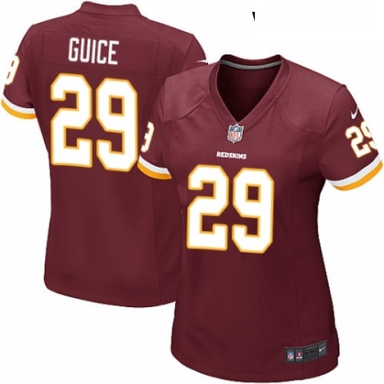 Womens Nike Washington Redskins 29 Derrius Guice Game Burgundy Red Team Color NFL Jersey Womens Nike Washington Redskins 29 Derrius Guice Game Burgundy Red Team Color NFL Jersey