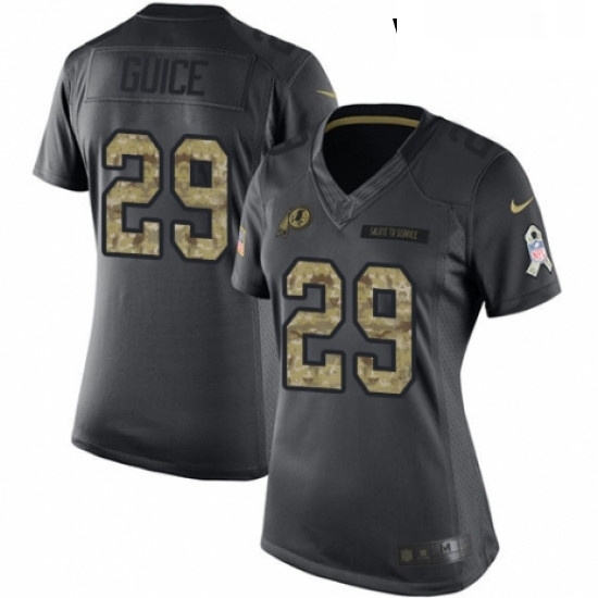 Womens Nike Washington Redskins 29 Derrius Guice Limited Black 2016 Salute to Service NFL Jersey Womens Nike Washington Redskins 29 Derrius Guice Limited Black 2016 Salute to Service NFL Jersey