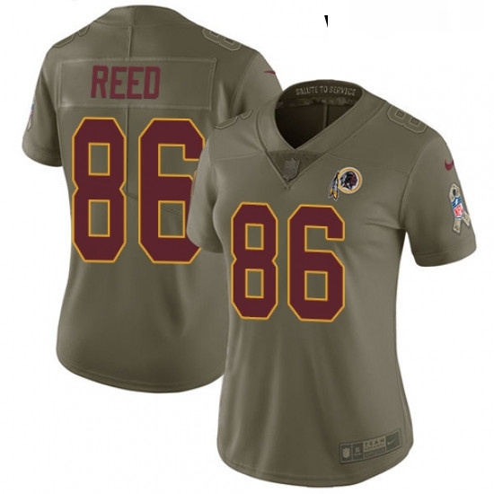 Womens Nike Washington Redskins 86 Jordan Reed Limited Olive 2017 Salute to Service NFL Jersey Womens Nike Washington Redskins 86 Jordan Reed Limited Olive 2017 Salute to Service NFL Jersey