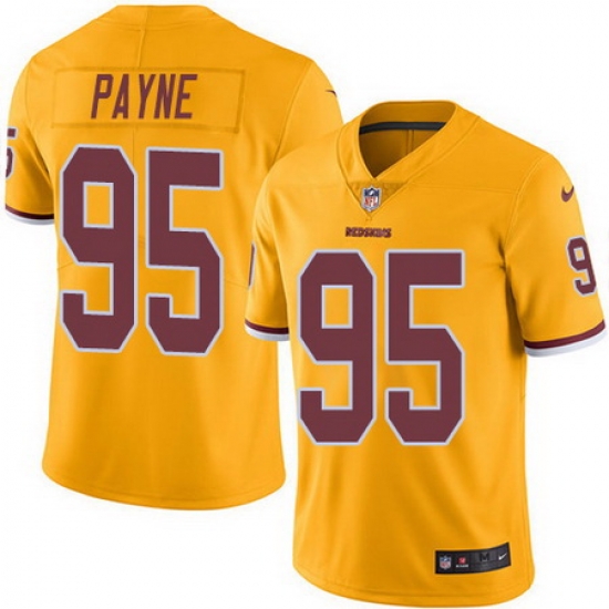 Nike Redskins #95 Da Ron Payne Gold Youth Stitched NFL Limited Rush Jersey Nike Redskins #95 Da Ron Payne Gold Youth Stitched NFL Limited Rush Jersey