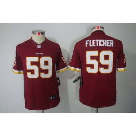 Nike Youth Washington RedSkins #59 Fletcher Red Limited Jerseys