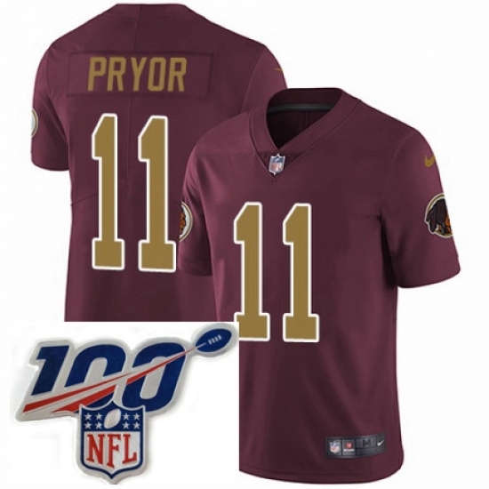 Youth Nike Washington Redskins 11 Terrelle Pryor Burgundy RedGold Number Alternate 80TH Anniversary Vapor Untouchable Limited Stitched 100th anniversary Ne Youth Nike Washington Redskins 11 Terrelle Pryor Burgundy RedGold Number Alternate 80TH Anniversary Vapor Untouchable Limited Stitched 100th anniversary Ne