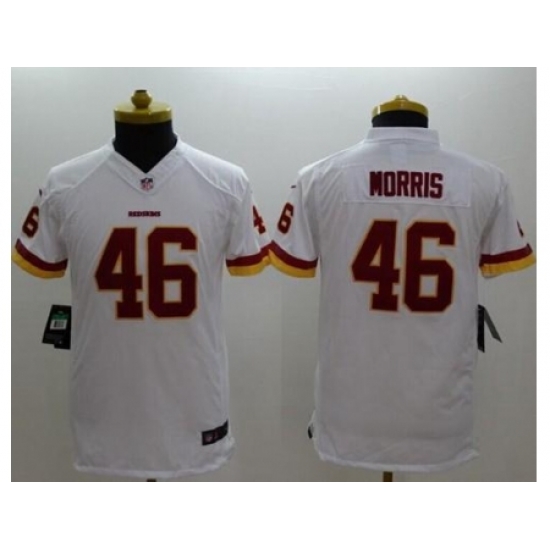 Youth Nike Washington Redskins #46 Alfred Morris White Stitched NFL Limited Jersey Youth Nike Washington Redskins #46 Alfred Morris White Stitched NFL Limited Jersey