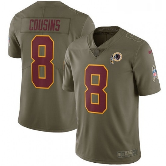 Youth Nike Washington Redskins 8 Kirk Cousins Limited Olive 2017 Salute to Service NFL Jersey Youth Nike Washington Redskins 8 Kirk Cousins Limited Olive 2017 Salute to Service NFL Jersey