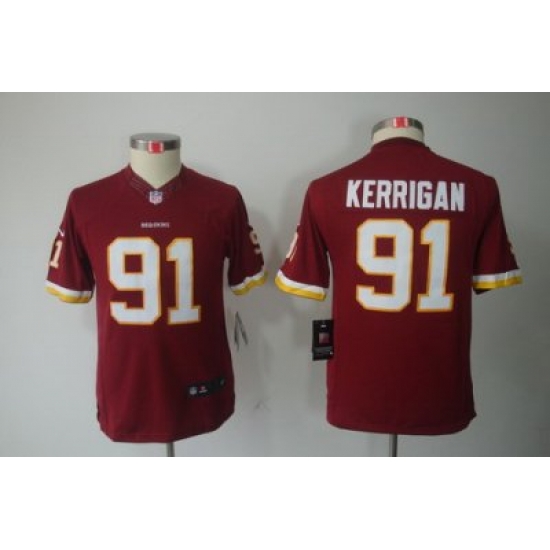 Youth Nike Washington Redskins 91# Kerrigan Red Limited Jerseys Youth Nike Washington Redskins 91# Kerrigan Red Limited Jerseys