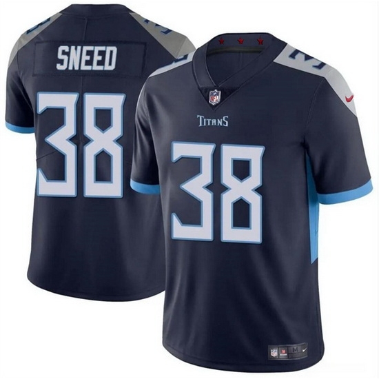 Men Tennessee Titans 38 L Jarius Sneed Navy Vapor Limited Stitched Football Jersey Men Tennessee Titans 38 L Jarius Sneed Navy Vapor Limited Stitched Football Jersey
