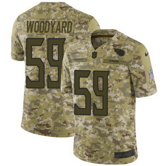 Nike Titans #59 Wesley Woodyard Camo Mens Stitched NFL Limited 2018 Salute To Service Jersey