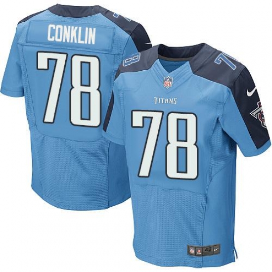 Nike Titans #78 Jack Conklin Light Blue Team Color Mens Stitched NFL Elite Jersey Nike Titans #78 Jack Conklin Light Blue Team Color Mens Stitched NFL Elite Jersey
