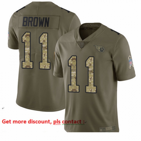 Titans 11 A J Brown Olive Camo Youth Stitched Football Limited 2017 Salute to Service Jersey Titans 11 A J Brown Olive Camo Youth Stitched Football Limited 2017 Salute to Service Jersey