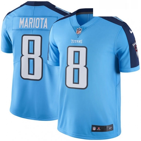 Youth Nike Tennessee Titans 8 Marcus Mariota Limited Light Blue Rush Vapor Untouchable NFL Jersey Youth Nike Tennessee Titans 8 Marcus Mariota Limited Light Blue Rush Vapor Untouchable NFL Jersey