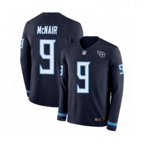 Youth Nike Tennessee Titans 9 Steve McNair Limited Navy Blue Therma Long Sleeve NFL Jersey Youth Nike Tennessee Titans 9 Steve McNair Limited Navy Blue Therma Long Sleeve NFL Jersey