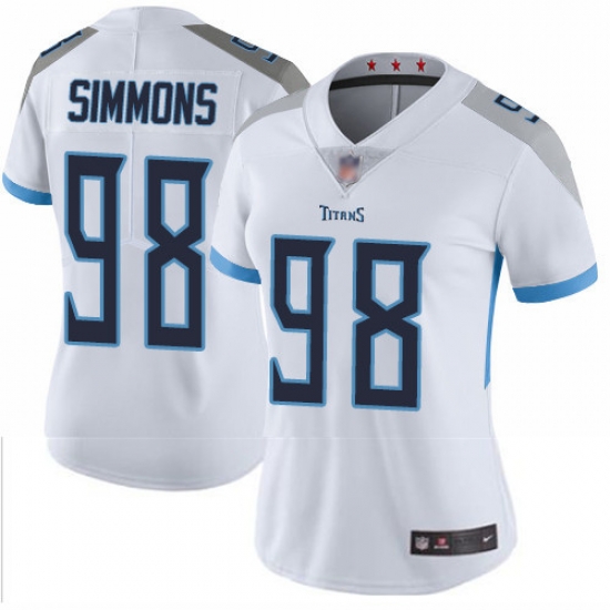 Titans 98 Jeffery Simmons White Women Stitched Football Vapor Untouchable Limited Jersey Titans 98 Jeffery Simmons White Women Stitched Football Vapor Untouchable Limited Jersey