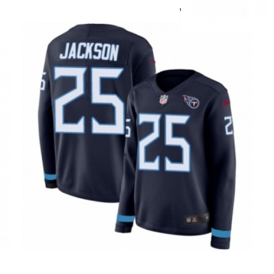 Womens Nike Tennessee Titans 25 Adoree Jackson Limited Navy Blue Therma Long Sleeve NFL Jersey Womens Nike Tennessee Titans 25 Adoree Jackson Limited Navy Blue Therma Long Sleeve NFL Jersey