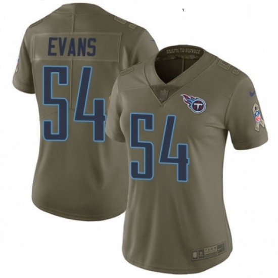 Womens Nike Tennessee Titans 54 Rashaan Evans Limited Olive 2017 Salute to Service NFL Jersey
