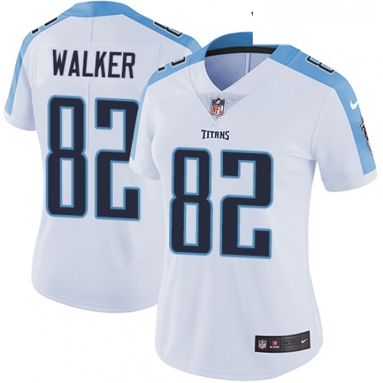 Womens Nike Tennessee Titans 82 Delanie Walker Elite White NFL Jersey Womens Nike Tennessee Titans 82 Delanie Walker Elite White NFL Jersey