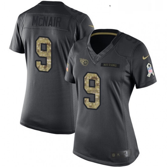 Womens Nike Tennessee Titans 9 Steve McNair Limited Black 2016 Salute to Service NFL Jersey Womens Nike Tennessee Titans 9 Steve McNair Limited Black 2016 Salute to Service NFL Jersey