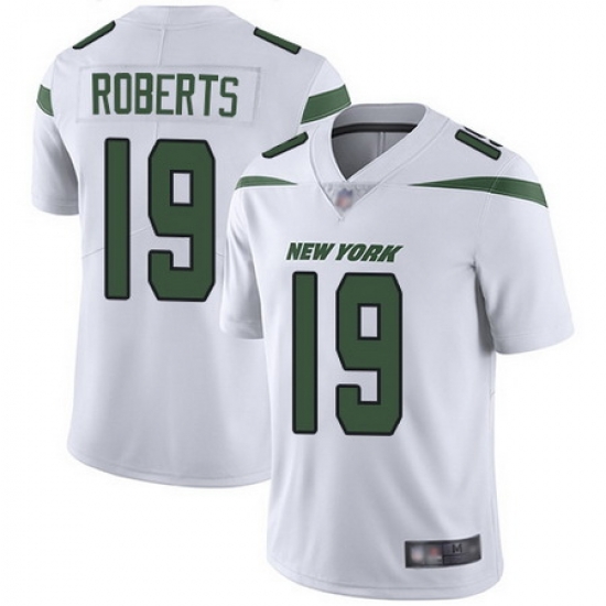 Jets #19 Andre Roberts White Men Stitched Football Vapor Untouchable Limited Jersey Jets #19 Andre Roberts White Men Stitched Football Vapor Untouchable Limited Jersey
