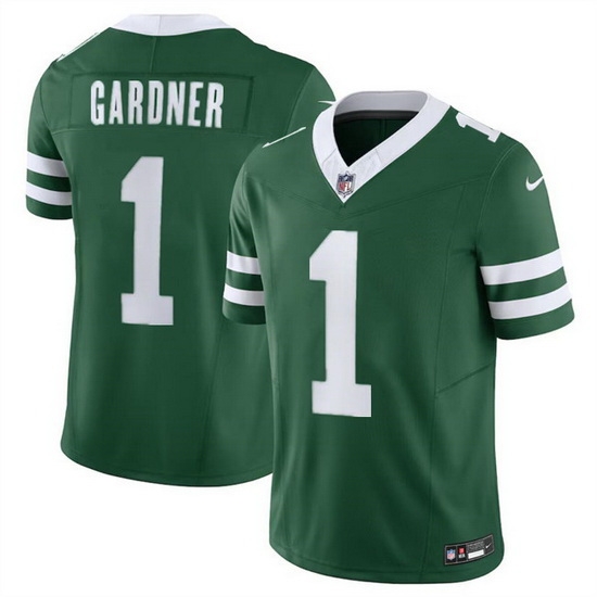 Men New York Jets 1 Sauce Gardner Green 2024 F U S E Vapor Limited Stitched Jersey Men New York Jets 1 Sauce Gardner Green 2024 F U S E Vapor Limited Stitched Jersey