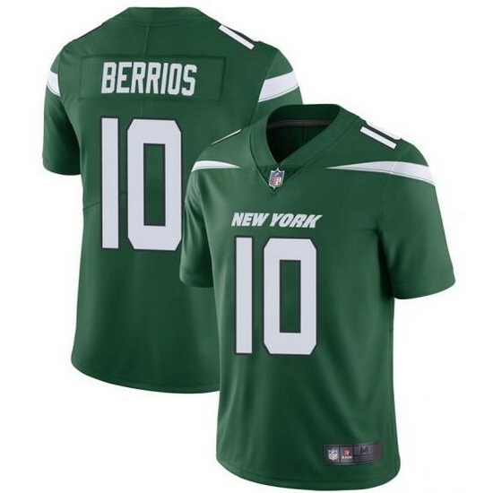 Men's New York Jets #10 Braxton Berrios Green Vapor Untouchable Limited Stitched Jersey Men's New York Jets #10 Braxton Berrios Green Vapor Untouchable Limited Stitched Jersey