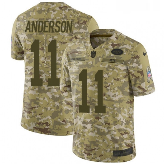 Mens Nike New York Jets 11 Robby Anderson Limited Camo 2018 Salute to Service NFL Jersey Mens Nike New York Jets 11 Robby Anderson Limited Camo 2018 Salute to Service NFL Jersey