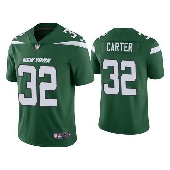 New York Jets 32 Michael Carter 2021 Green Vapor Untouchable Limited Stitched Jersey New York Jets 32 Michael Carter 2021 Green Vapor Untouchable Limited Stitched Jersey