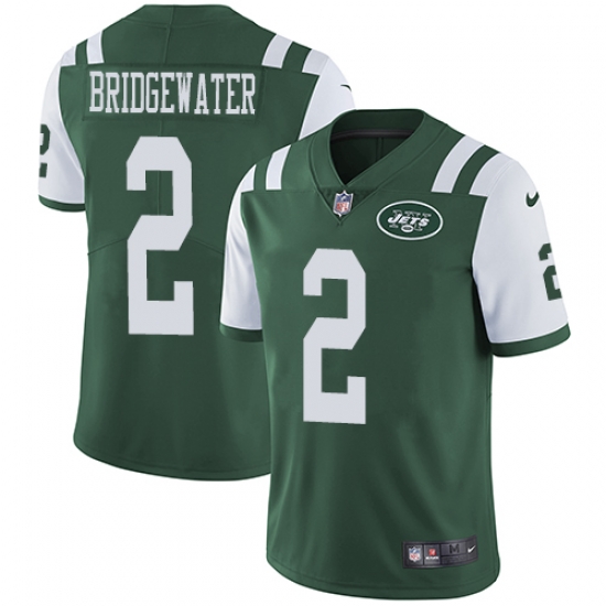 Nike Jets #2 Teddy Bridgewater Green Team Color Mens Stitched NFL Vapor Untouchable Limited Jersey Nike Jets #2 Teddy Bridgewater Green Team Color Mens Stitched NFL Vapor Untouchable Limited Jersey