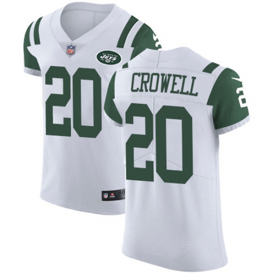 Nike Jets #20 Isaiah Crowell White Men Stitched NFL Vapor Untouchable Elite Jersey Nike Jets #20 Isaiah Crowell White Men Stitched NFL Vapor Untouchable Elite Jersey
