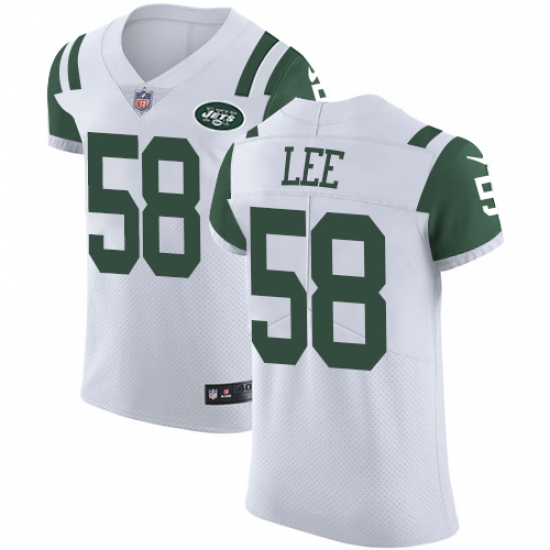 Nike Jets #58 Darron Lee White Mens Stitched NFL Vapor Untouchable Elite Jersey Nike Jets #58 Darron Lee White Mens Stitched NFL Vapor Untouchable Elite Jersey