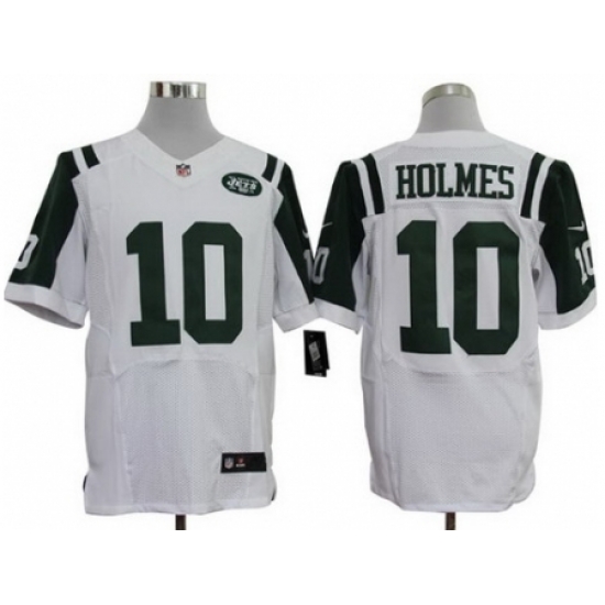 Nike New York Jets 10 Santonio Holmes White Elite NFL Jersey Nike New York Jets 10 Santonio Holmes White Elite NFL Jersey