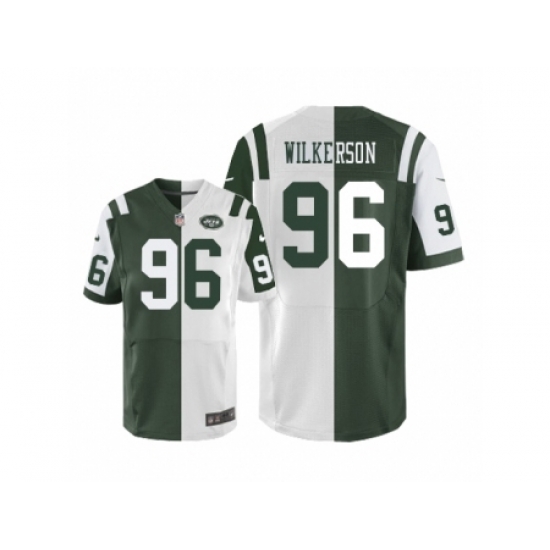 Nike New York Jets 96 Muhammad Wilkerson Green White Elite Split NFL Jersey Nike New York Jets 96 Muhammad Wilkerson Green White Elite Split NFL Jersey