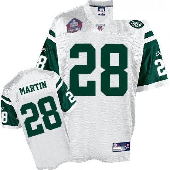 Reebok New York Jets 28 Curtis Martin White Hall of Fame 2012 Replica Throwback NFL Jersey Reebok New York Jets 28 Curtis Martin White Hall of Fame 2012 Replica Throwback NFL Jersey