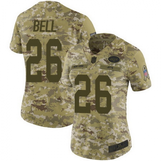 Jets 26 LeVeon Bell Camo Womens Stitched Football Limited 2018 Salute to Service Jersey Jets 26 LeVeon Bell Camo Womens Stitched Football Limited 2018 Salute to Service Jersey