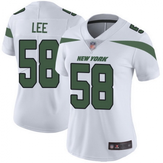 Jets 58 Darron Lee White Womens Stitched Football Vapor Untouchable Limited Jersey Jets 58 Darron Lee White Womens Stitched Football Vapor Untouchable Limited Jersey
