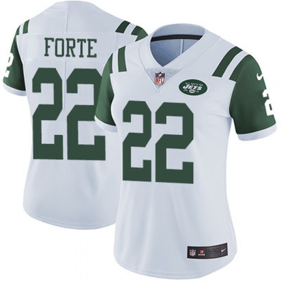 Nike Jets #22 Matt Forte White Womens Stitched NFL Vapor Untouchable Limited Jersey Nike Jets #22 Matt Forte White Womens Stitched NFL Vapor Untouchable Limited Jersey