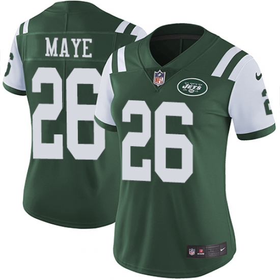 Nike Jets #26 Marcus Maye Green Team Color Womens Stitched NFL Vapor Untouchable Limited Jersey Nike Jets #26 Marcus Maye Green Team Color Womens Stitched NFL Vapor Untouchable Limited Jersey